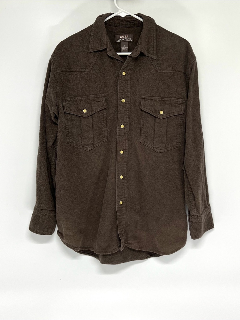 Moose creek pearl snap down flannel medium